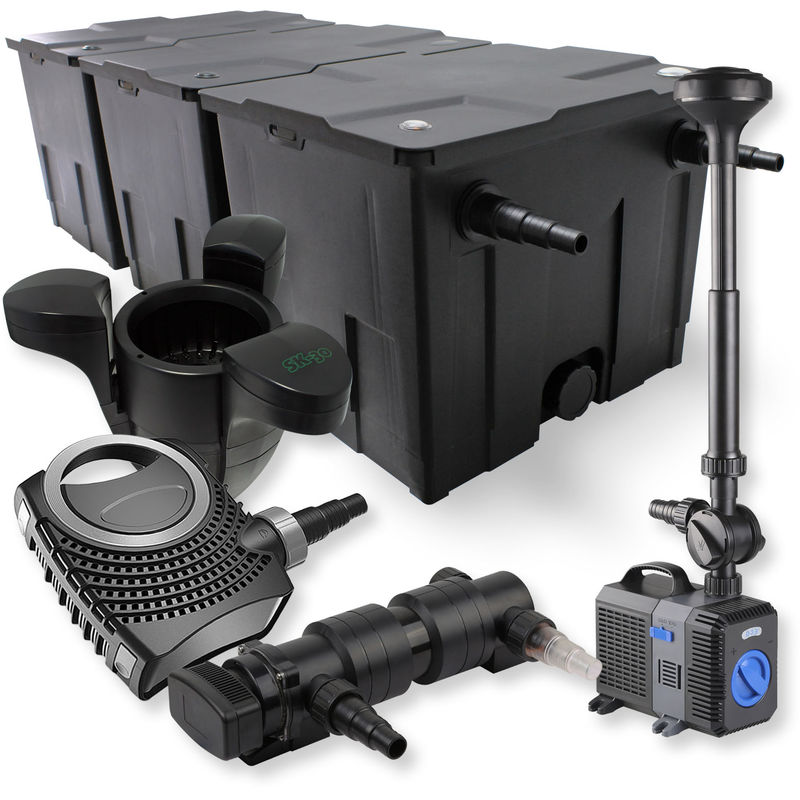 Wiltec - SunSun 3 Cámaras Filtro 90000l 24W UVC Clarificador NEO8000 70W Bomba Fuente Skimmer jardin
Wiltec - SunSun 3 Cámaras Filtro 90000l 24W UVC Clarificador NEO8000 70W Bomba Fuente Skimmer jardin
