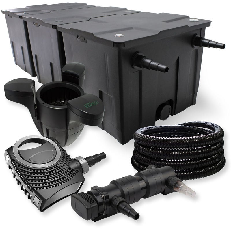 Wiltec - SunSun 3 Cámaras Filtro 90000l 24W UVC Clarificador NEO8000 70W Bomba Manguera Skimmer jardin
Wiltec - SunSun 3 Cámaras Filtro 90000l 24W UVC Clarificador NEO8000 70W Bomba Manguera Skimmer jardin
