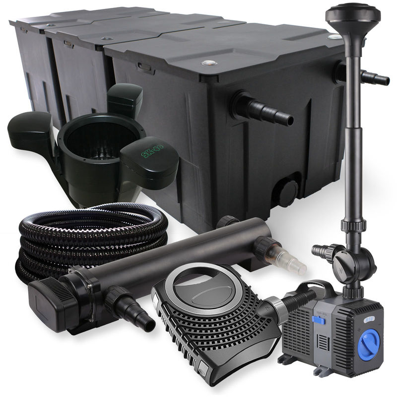 Wiltec - SunSun 3 Cámaras Filtro 90000l 36W UVC Clarificador NEO8000 70W Bomba Manguera fuente Skimmer jardin
Wiltec - SunSun 3 Cámaras Filtro 90000l 36W UVC Clarificador NEO8000 70W Bomba Manguera fuente Skimmer jardin
