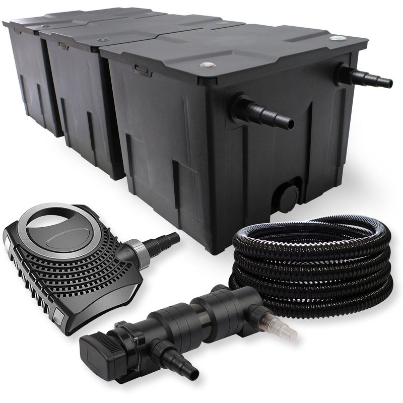 Wiltec - SunSun 3 Cámaras Juego de filtros 90000l 18W UVC 6 Clarificador neo8000 70W Bomba Manguera Jardin
Wiltec - SunSun 3 Cámaras Juego de filtros 90000l 18W UVC 6 Clarificador neo8000 70W Bomba Manguera Jardin