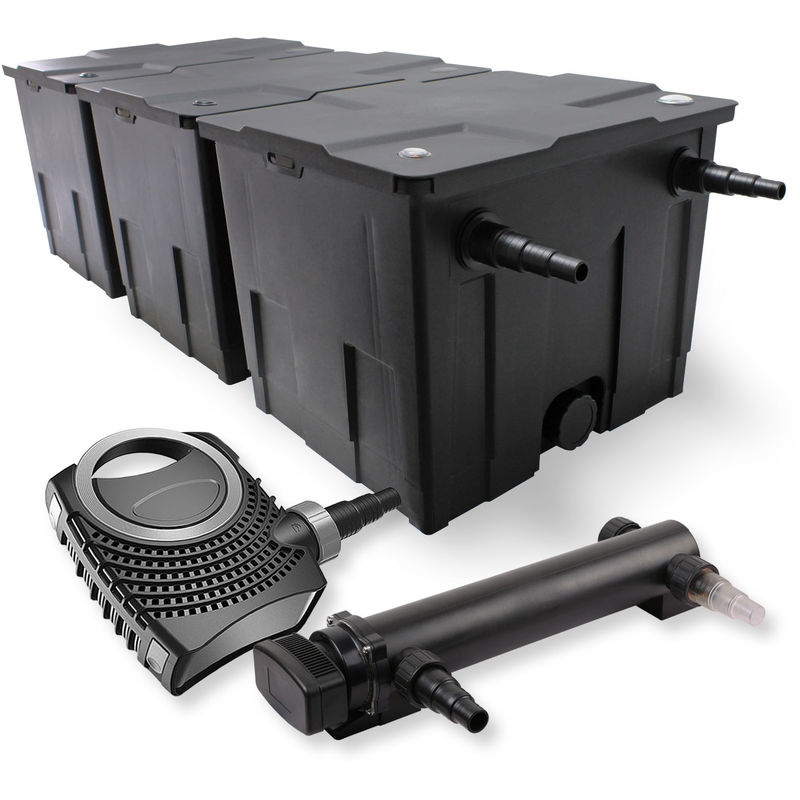 Wiltec - SunSun 3 Cámaras Juego de filtros 90000l 24W UVC 3 Clarificador neo7000 50W Bomba Jardin
Wiltec - SunSun 3 Cámaras Juego de filtros 90000l 24W UVC 3 Clarificador neo7000 50W Bomba Jardin