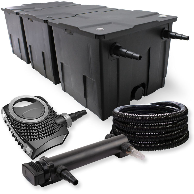 Wiltec - SunSun 3 Cámaras Juego de filtros 90000l 24W UVC 3 Clarificador neo8000 70W Bomba Manguera Jardin
Wiltec - SunSun 3 Cámaras Juego de filtros 90000l 24W UVC 3 Clarificador neo8000 70W Bomba Manguera Jardin