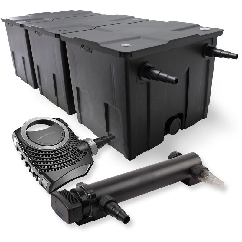Wiltec - SunSun 3 Cámaras Juego de filtros 90000l 36W UVC 3 Clarificador neo10000 80W Bomba Jardin
Wiltec - SunSun 3 Cámaras Juego de filtros 90000l 36W UVC 3 Clarificador neo10000 80W Bomba Jardin