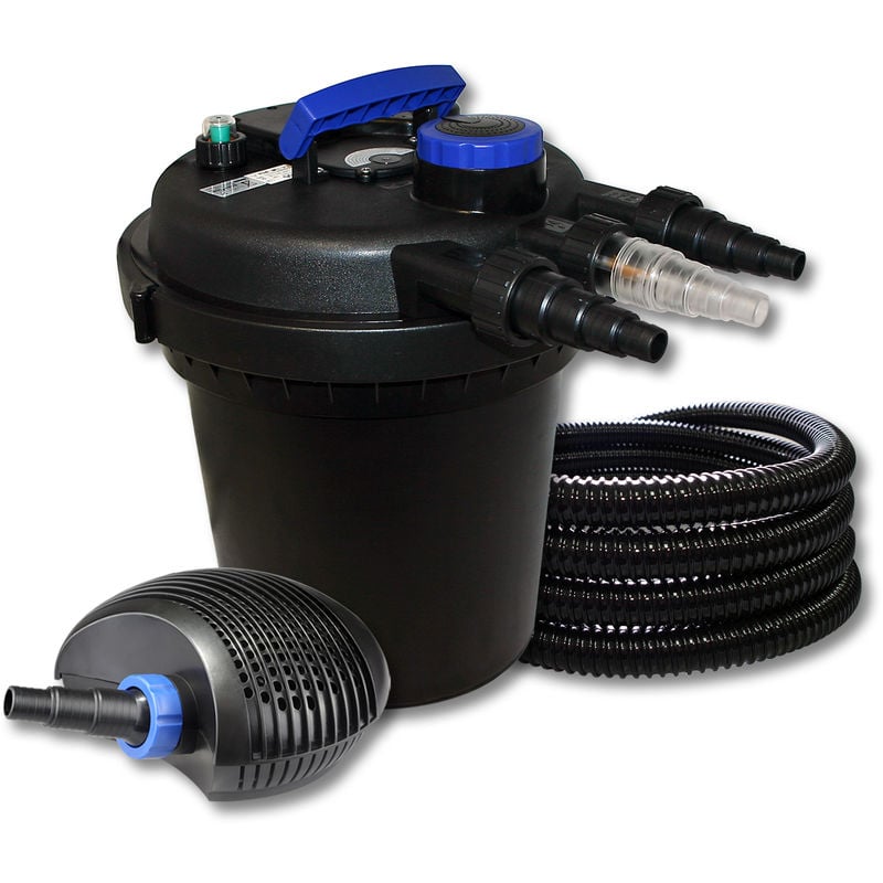 SunSun Kit filtro presión estanque 6000L 11W UVC clarificador y 40W ECO Bomba Manguera 25m jardin
SunSun Kit filtro presión estanque 6000L 11W UVC clarificador y 40W ECO Bomba Manguera 25m jardin