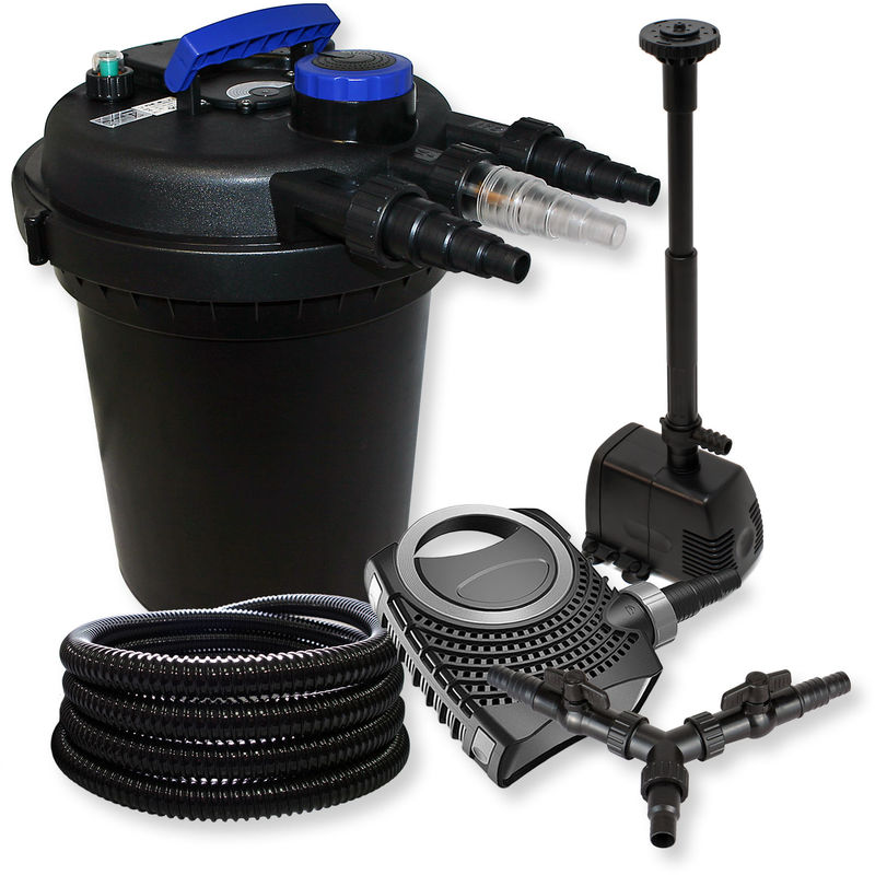 Wiltec - SunSun Kit Filtro Presiòn Juego 10000L 11W UVC neo10000 80W Bomba 25m tubo fuente jardin
Wiltec - SunSun Kit Filtro Presiòn Juego 10000L 11W UVC neo10000 80W Bomba 25m tubo fuente jardin