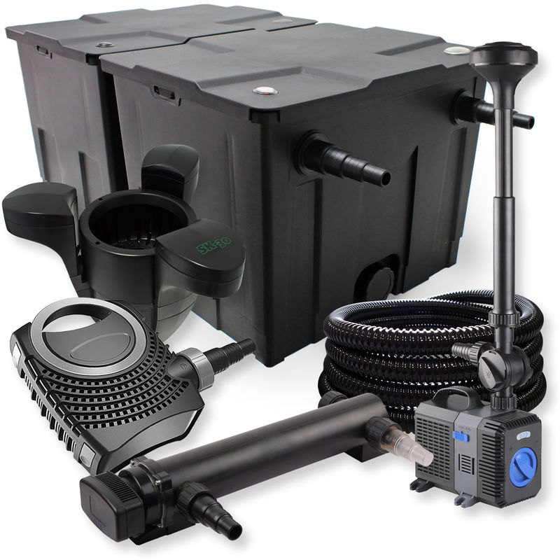 Wiltec - SunSun Juego de 2 Cámara 60000l 24W UV Clarificador neo7000 50W Bomba Manguera Fuente Skimmer Jardin
Wiltec - SunSun Juego de 2 Cámara 60000l 24W UV Clarificador neo7000 50W Bomba Manguera Fuente Skimmer Jardin