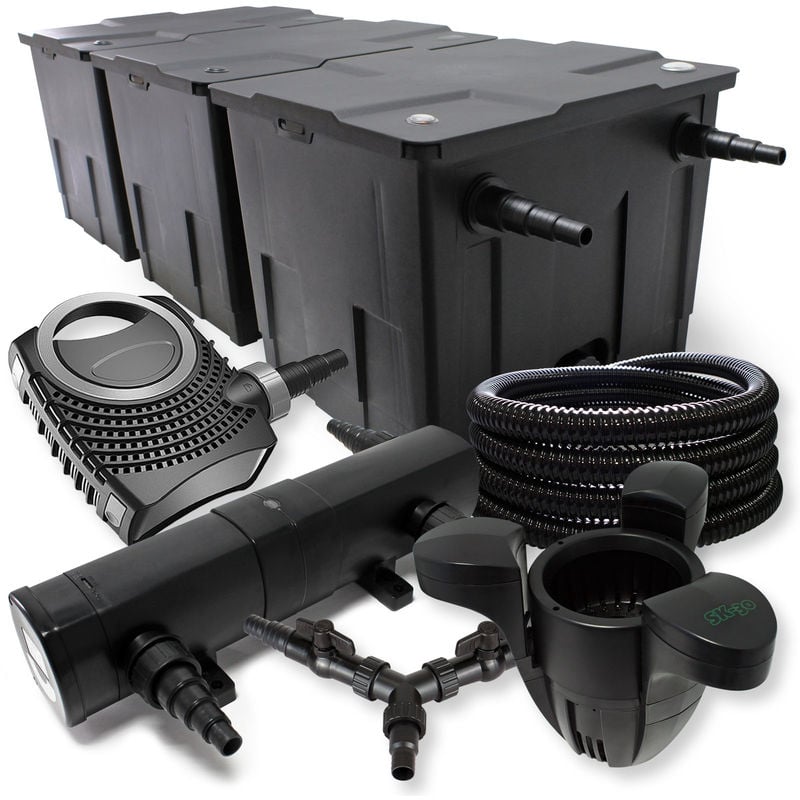 Wiltec - SunSun Juego de filtros 90000l Estanque 18W clarificador neo10000 80W Bomba 25m Manguera Skimmer SK30
Wiltec - SunSun Juego de filtros 90000l Estanque 18W clarificador neo10000 80W Bomba 25m Manguera Skimmer SK30