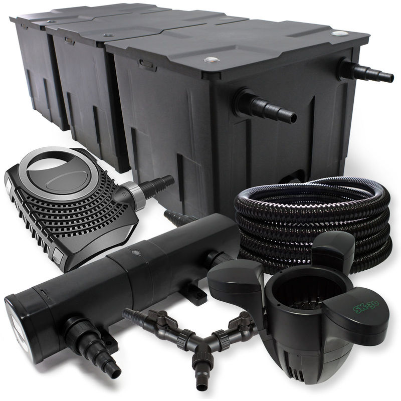 Wiltec - SunSun Juego de filtros para 90000l Estanque 18W clarificador neo8000 70W Bomba 25m Manguera Skimmer SK30
Wiltec - SunSun Juego de filtros para 90000l Estanque 18W clarificador neo8000 70W Bomba 25m Manguera Skimmer SK30