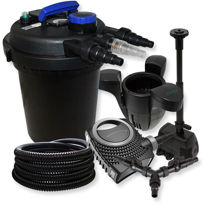 Wiltec - SunSun Kit Filtración estanque presión 10000L 11W UVC neo8000 bomba 25m tubo skimmer fuente jardin
Wiltec - SunSun Kit Filtración estanque presión 10000L 11W UVC neo8000 bomba 25m tubo skimmer fuente jardin