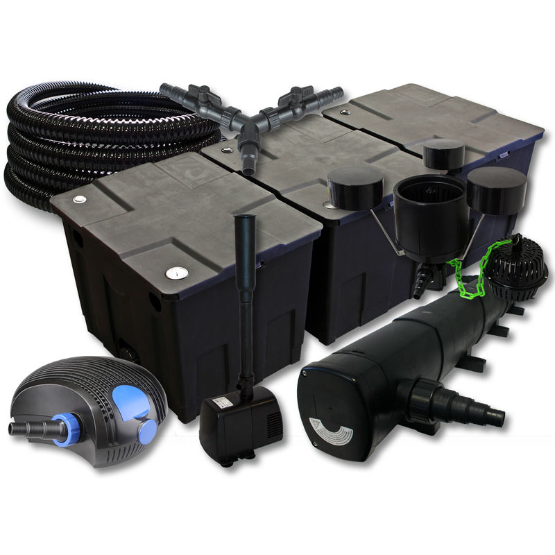 Wiltec - SunSun Kit Filtro estanque 90000l 72W clarificador 100W bomba 25m manguera skimmer fuente jardin
Wiltec - SunSun Kit Filtro estanque 90000l 72W clarificador 100W bomba 25m manguera skimmer fuente jardin