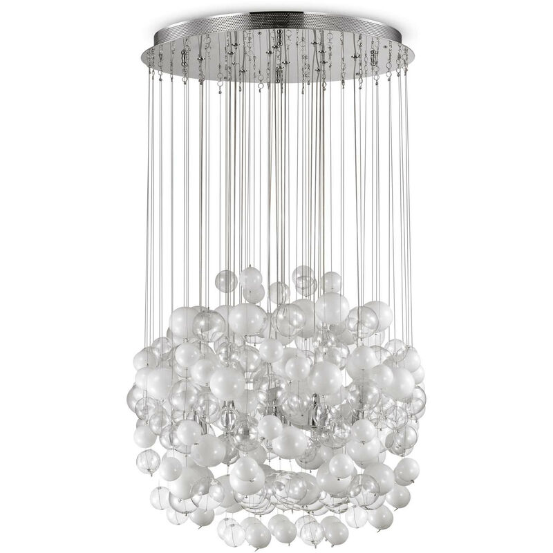 Ideal Lux - Bollicine - Lámpara colgante de racimo de burbujas de vidrio soplado claro, blanco, G9
Ideal Lux - Bollicine - Lámpara colgante de racimo de burbujas de vidrio soplado claro, blanco, G9
