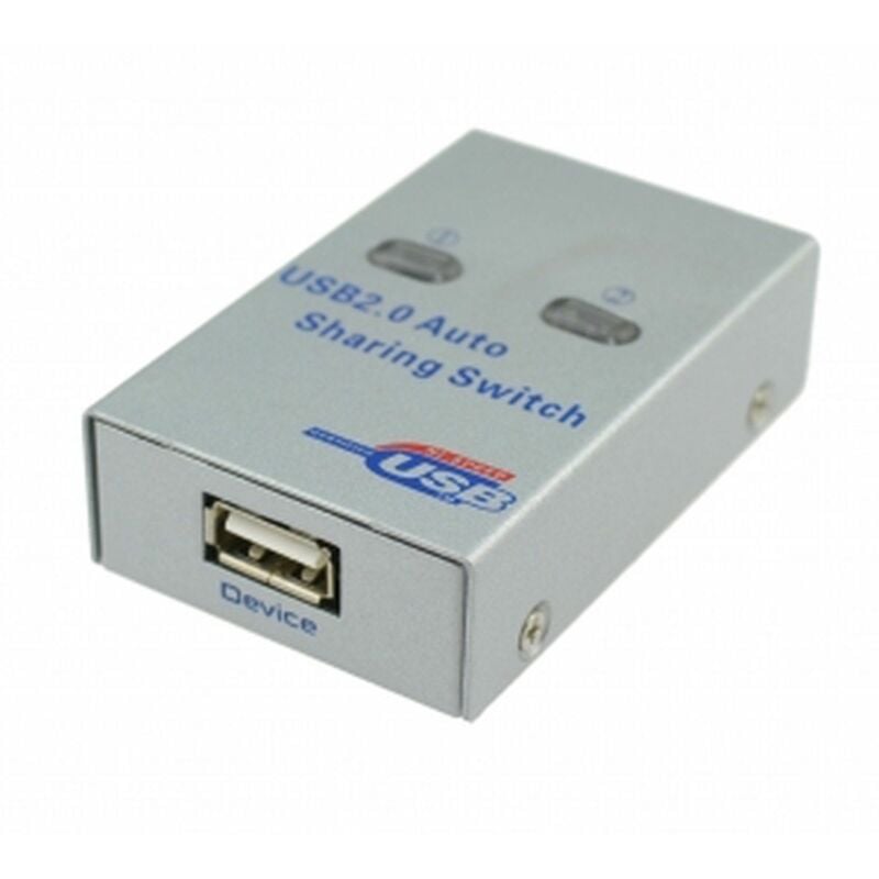 Switch-Conmutador 2 puertos para periféricos USB 2.0 para compatir un dispositivo USB entre 2 PC
Switch-Conmutador 2 puertos para periféricos USB 2.0 para compatir un dispositivo USB entre 2 PC