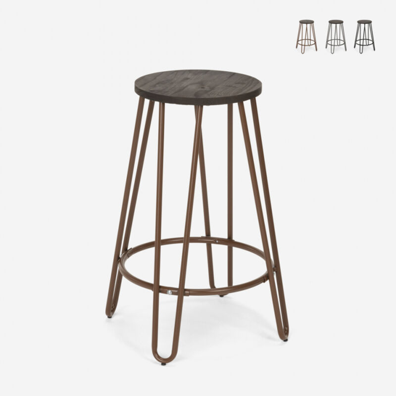Taburete alto de diseño industrial de metal y madera para bar, restaurante y cocinas Carbon Top | Marrón
Taburete alto de diseño industrial de metal y madera para bar, restaurante y cocinas Carbon Top | Marrón