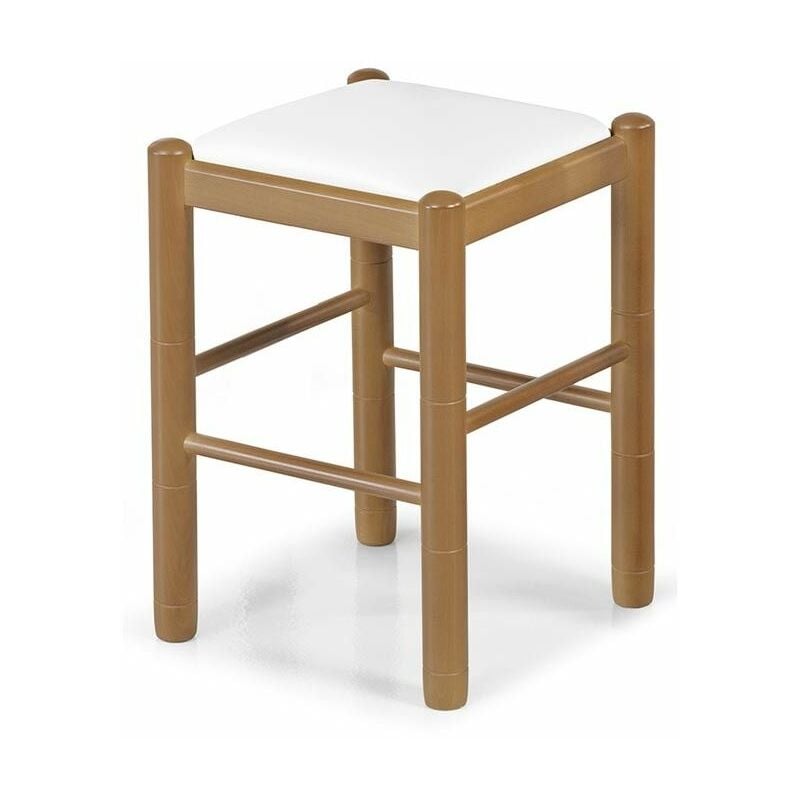 Taburete de madera clásico cerezo Mónica | Tapizado: Polipiel Blanca - Polipiel Blanca
Taburete de madera clásico cerezo Mónica | Tapizado: Polipiel Blanca - Polipiel Blanca
