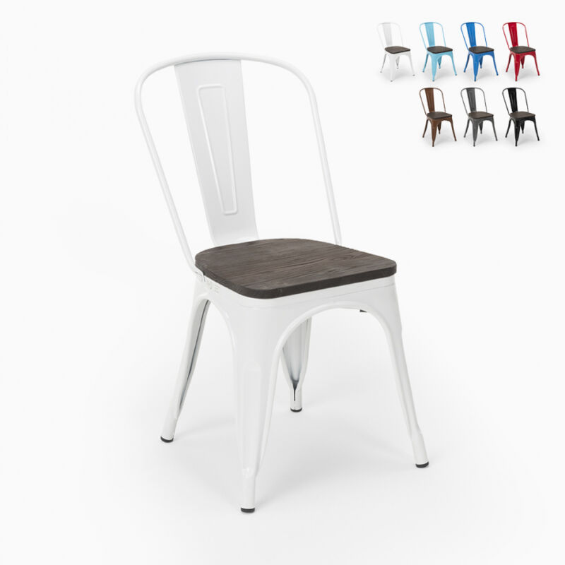 Taburete de madera de acero industrial Tolix para cocina y bar Steel Wood | Blanco
Taburete de madera de acero industrial Tolix para cocina y bar Steel Wood | Blanco