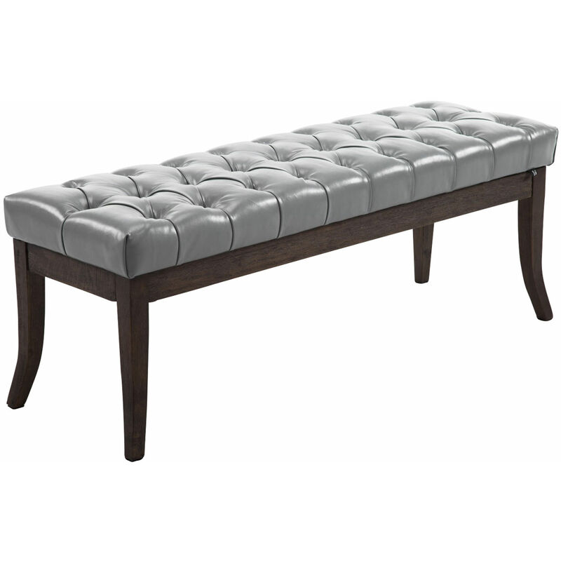 Taburete Recibidor Ramses En Madera Oscura Gris 120 cm