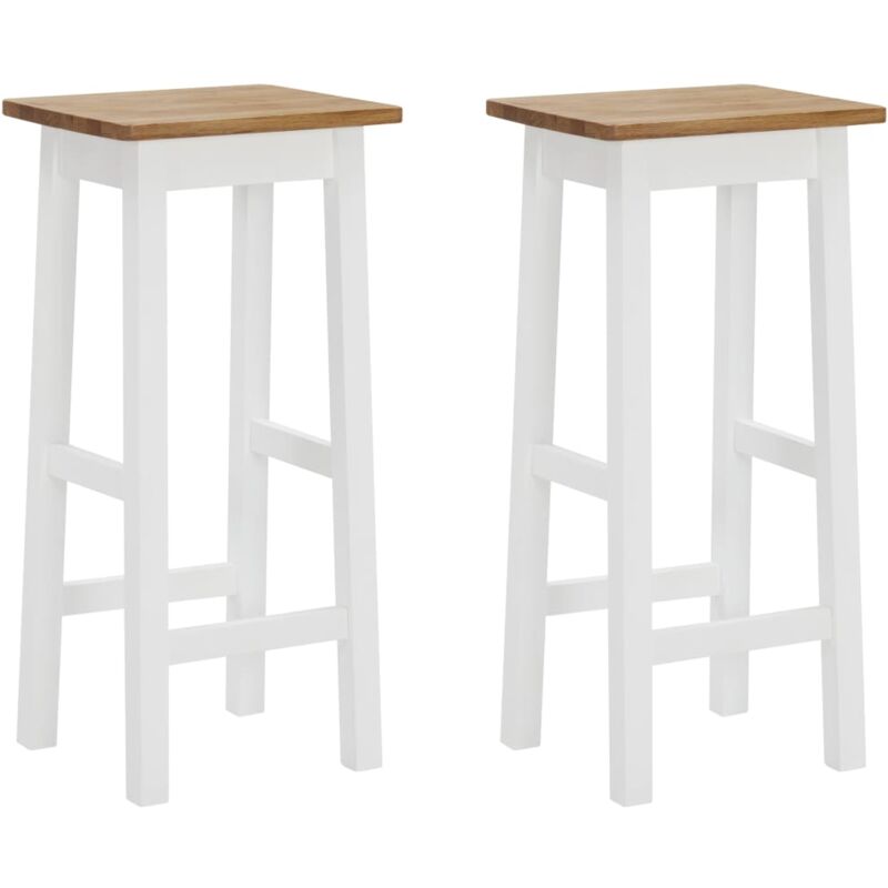 vidaXL Madera Maciza de Roble Taburetes de Barra de Cocina 2 Unidades Color Roble y Blanco - Blanco
vidaXL Madera Maciza de Roble Taburetes de Barra de Cocina 2 Unidades Color Roble y Blanco - Blanco