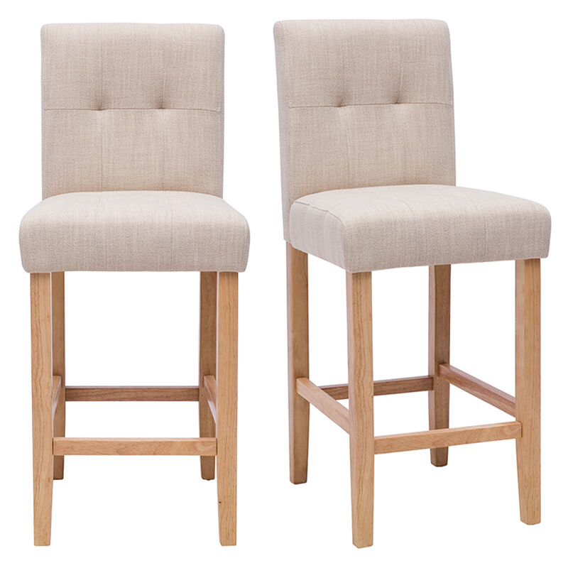 Taburetes de cocina acolchados beige natural y madera 66 cm de altura (set de 2) ESTER
Taburetes de cocina acolchados beige natural y madera 66 cm de altura (set de 2) ESTER
