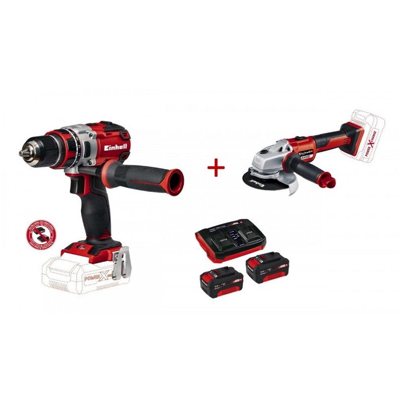 Pack Taladro sin escobillas TE-CD 18 Li Bl+ Amoladora AXXIO TE-BL 18/125 lI Bl + Cargador 18v + 2 baterías 3 Ah - Einhell
Pack Taladro sin escobillas TE-CD 18 Li Bl+ Amoladora AXXIO TE-BL 18/125 lI Bl + Cargador 18v + 2 baterías 3 Ah - Einhell
