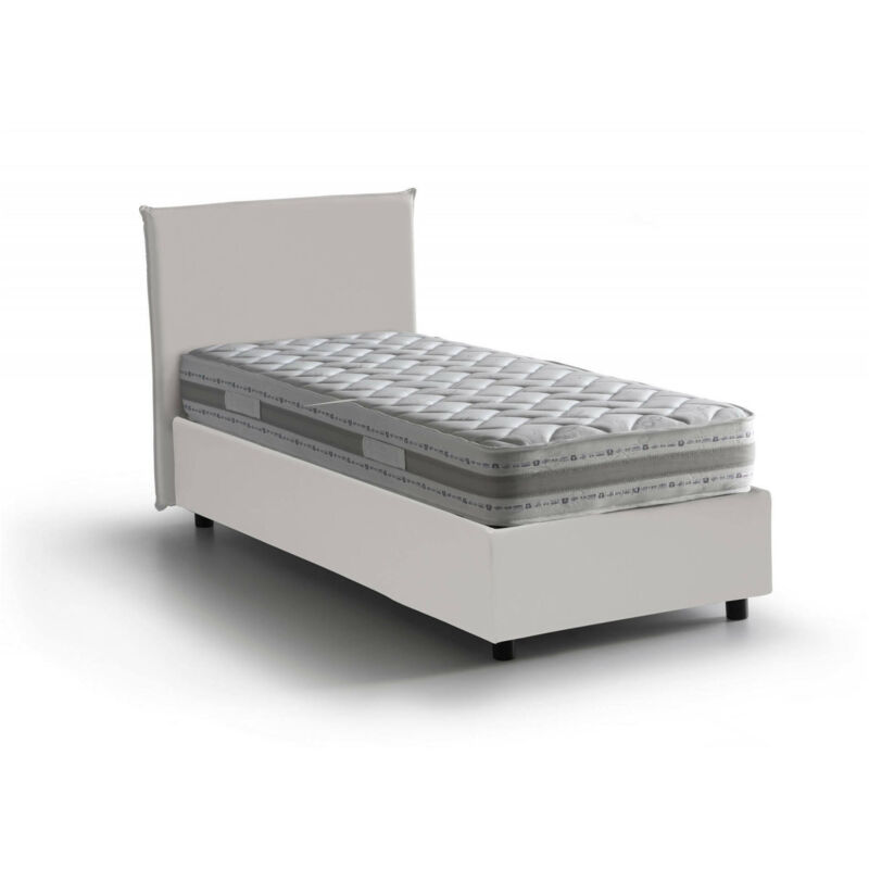 Cama individual Anna con contenedor, Made in Italy, en ecopiel, 80x190 cm, con apertura lateral, Blanco, con colchón incluido - Talamo Italia
Cama individual Anna con contenedor, Made in Italy, en ecopiel, 80x190 cm, con apertura lateral, Blanco, con colchón incluido - Talamo Italia