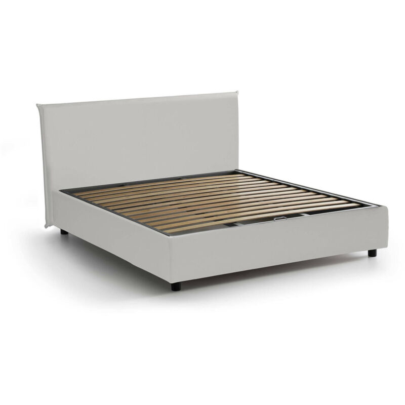 Cama doble Anna con contenedor, Made in Italy, en ecopiel, 160x190 cm, con apertura frontal, Blanco - Talamo Italia
Cama doble Anna con contenedor, Made in Italy, en ecopiel, 160x190 cm, con apertura frontal, Blanco - Talamo Italia