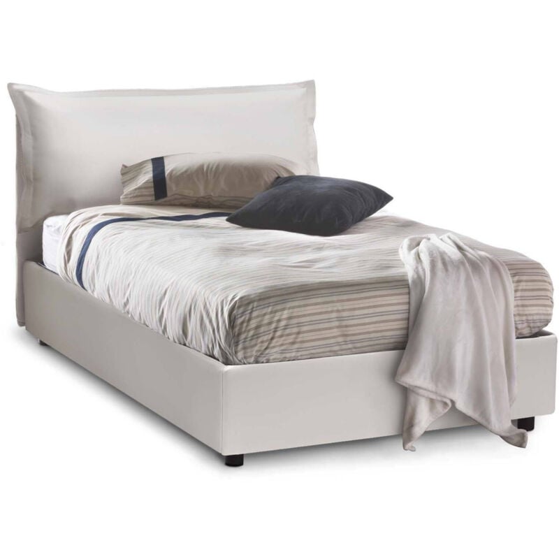 Cama doble Veronica con contenedor, Made in Italy, en ecopiel, 120x200 cm, con apertura frontal, Blanco, con colchón incluido - Talamo Italia
Cama doble Veronica con contenedor, Made in Italy, en ecopiel, 120x200 cm, con apertura frontal, Blanco, con colchón incluido - Talamo Italia
