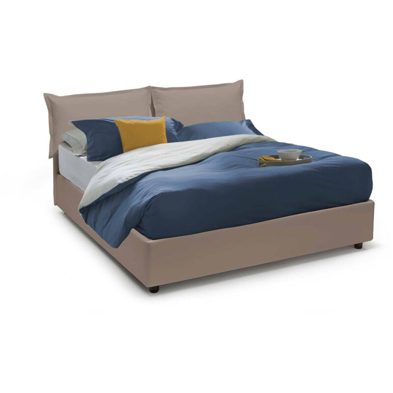 Cama francesa Veronica con contenedor, Made in Italy, en ecopiel, 140x190 cm, con abertura frontal, Taupe, con colchón incluido - Talamo Italia
Cama francesa Veronica con contenedor, Made in Italy, en ecopiel, 140x190 cm, con abertura frontal, Taupe, con colchón incluido - Talamo Italia
