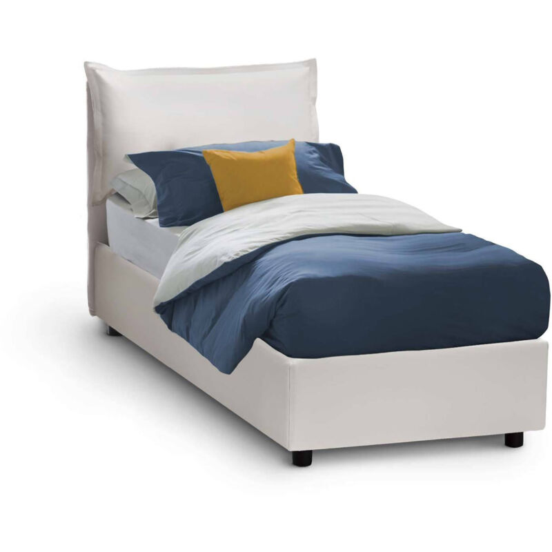 Cama individual Veronica con contenedor, Made in Italy, en ecopiel, 80x200 cm, con apertura frontal, Blanco, con colchón incluido - Talamo Italia
Cama individual Veronica con contenedor, Made in Italy, en ecopiel, 80x200 cm, con apertura frontal, Blanco, con colchón incluido - Talamo Italia