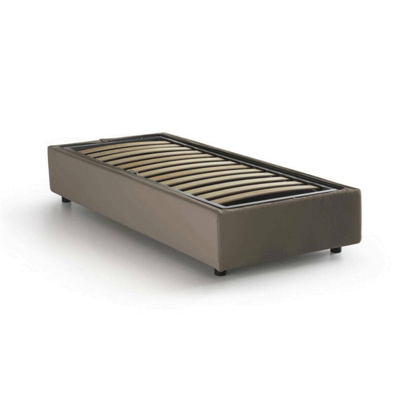Cama individual Silvia con contenedor, Made in Italy, en ecopiel, 80x200 cm, con apertura frontal, Taupe - Talamo Italia
Cama individual Silvia con contenedor, Made in Italy, en ecopiel, 80x200 cm, con apertura frontal, Taupe - Talamo Italia