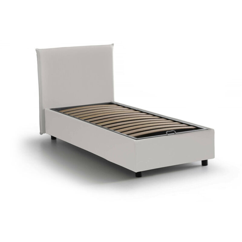 Cama individual Anna con contenedor, Made in Italy, en ecopiel, 80x200 cm, con apertura frontal, Blanco - Talamo Italia
Cama individual Anna con contenedor, Made in Italy, en ecopiel, 80x200 cm, con apertura frontal, Blanco - Talamo Italia