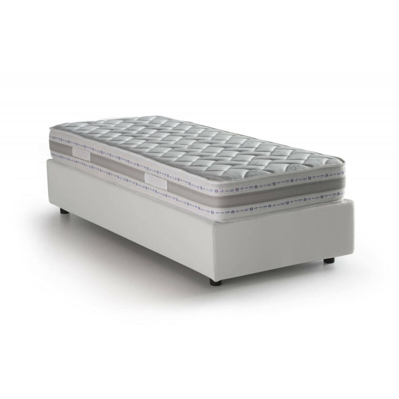 Cama individual Silvia con contenedor, Made in Italy, en ecopiel, 90x190 cm, con apertura frontal, Blanco, con colchón incluido - Talamo Italia
Cama individual Silvia con contenedor, Made in Italy, en ecopiel, 90x190 cm, con apertura frontal, Blanco, con colchón incluido - Talamo Italia