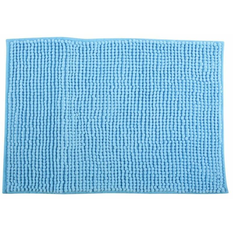Alfombra De Baño Chenille 60X90 Cm Bleu Clair