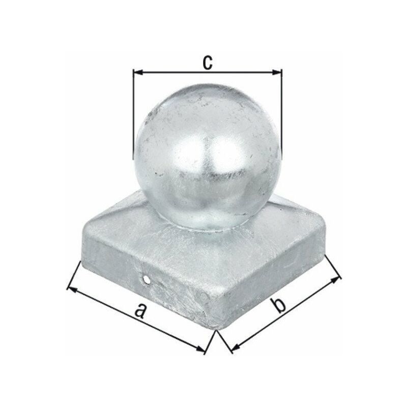 Tapón para poste 70x70mm D.60mm esquina con cabeza esférica zaponizada GAH (Por 6)
Tapón para poste 70x70mm D.60mm esquina con cabeza esférica zaponizada GAH (Por 6)