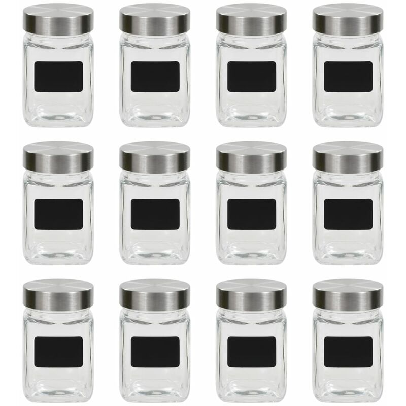 vidaXL Tarros de almacenaje con pegatina 12 unidades 300 ml - Transparente
vidaXL Tarros de almacenaje con pegatina 12 unidades 300 ml - Transparente