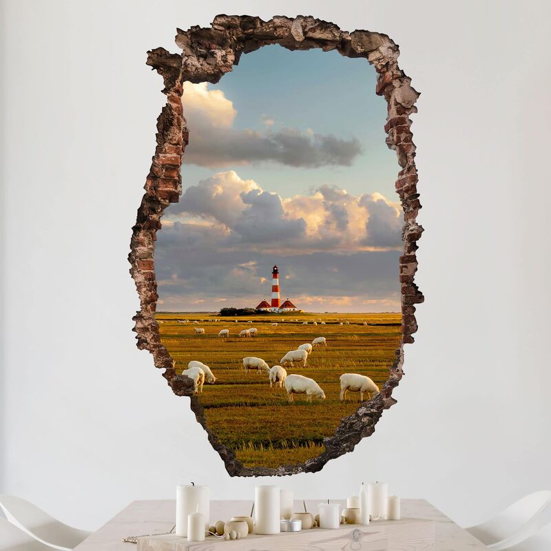 Bilderwelten - Tatuaje de pared - 3D - North Sea Lighthouse With Sheep Herd - Alto 3:2 Dimensión LxA: 60cm x 40cm
Bilderwelten - Tatuaje de pared - 3D - North Sea Lighthouse With Sheep Herd - Alto 3:2 Dimensión LxA: 60cm x 40cm