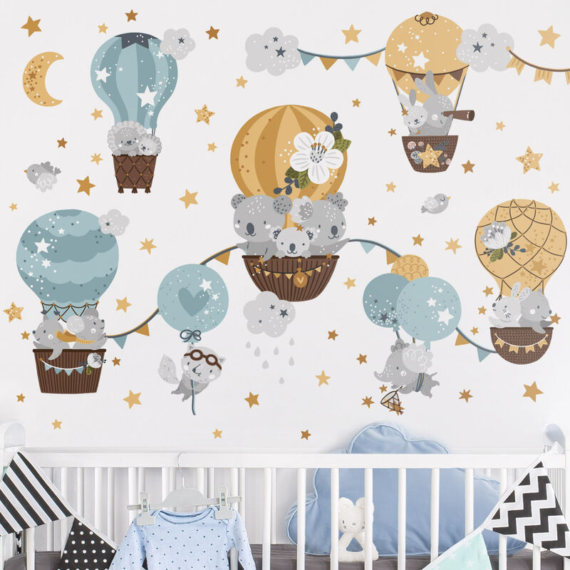 Bilderwelten - Tatuaje de pared - Animals In Balloons Clouds Stars Set Dimensión LxA: 90cm x 180cm
Bilderwelten - Tatuaje de pared - Animals In Balloons Clouds Stars Set Dimensión LxA: 90cm x 180cm