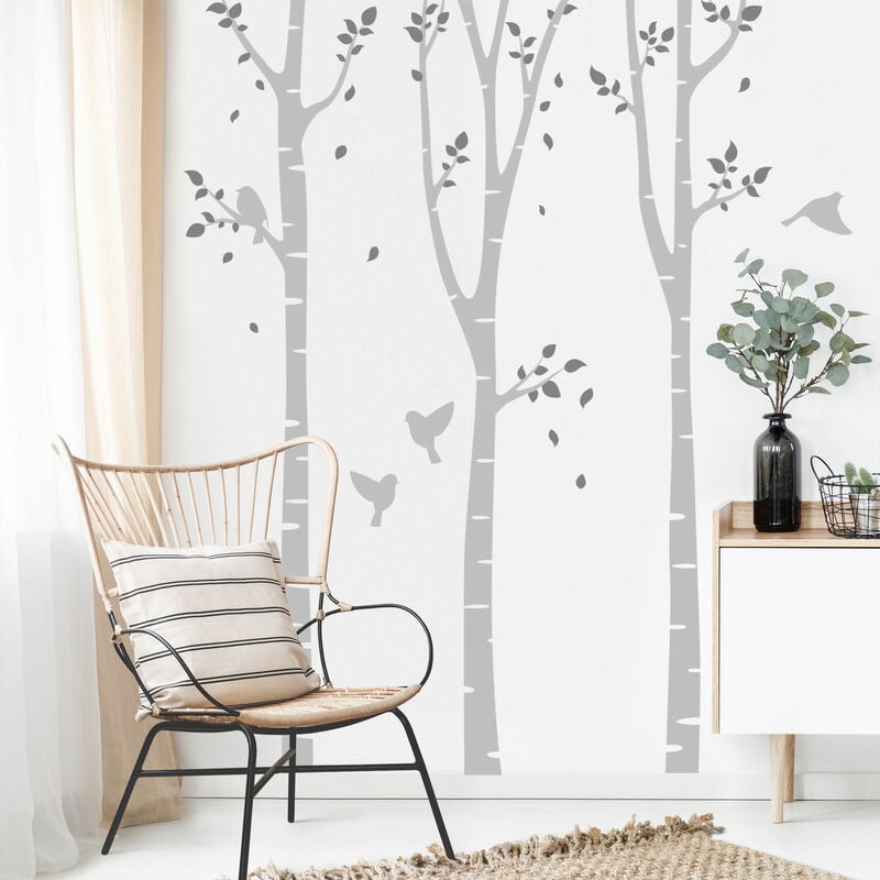 Bilderwelten - Tatuaje de pared - Birch Forest Leaves Birds Gray Dimensión LxA: 120cm x 180cm
Bilderwelten - Tatuaje de pared - Birch Forest Leaves Birds Gray Dimensión LxA: 120cm x 180cm