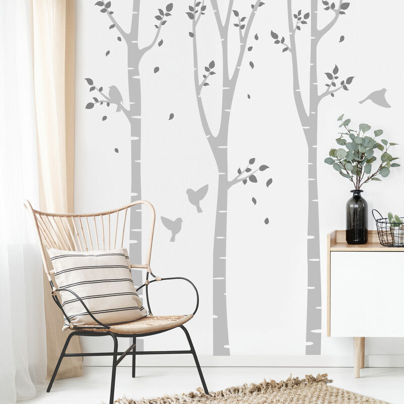 Bilderwelten - Tatuaje de pared - Birch Forest Leaves Birds Gray Dimensión LxA: 100cm x 150cm
Bilderwelten - Tatuaje de pared - Birch Forest Leaves Birds Gray Dimensión LxA: 100cm x 150cm