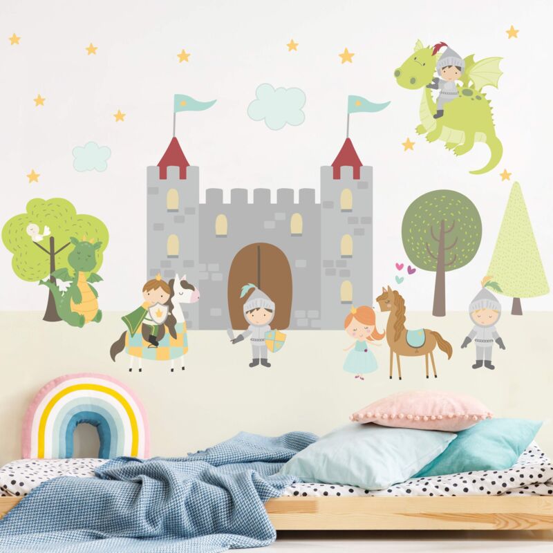 Bilderwelten - Tatuaje de pared - Castle Knights Dragon Prince And Princess Dimensión LxA: 20cm x 60cm
Bilderwelten - Tatuaje de pared - Castle Knights Dragon Prince And Princess Dimensión LxA: 20cm x 60cm