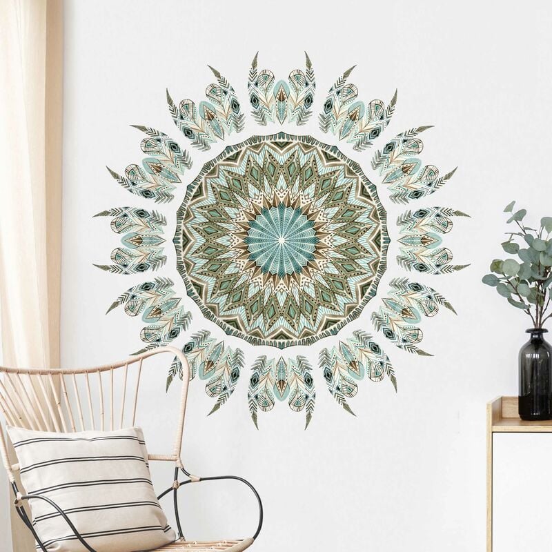 Bilderwelten - Tatuaje de pared - Mandala Watercolor Feathers Blue Green Dimensión LxA: 60cm x 60cm
Bilderwelten - Tatuaje de pared - Mandala Watercolor Feathers Blue Green Dimensión LxA: 60cm x 60cm