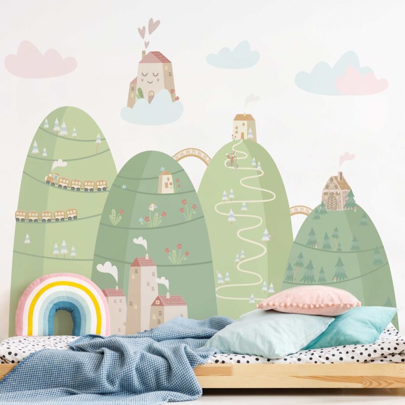 Bilderwelten - Tatuaje de pared - Mountains With Houses And Trees Dimensión LxA: 50cm x 100cm
Bilderwelten - Tatuaje de pared - Mountains With Houses And Trees Dimensión LxA: 50cm x 100cm