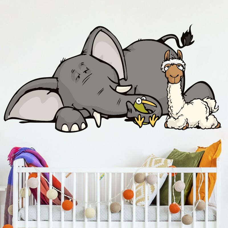Bilderwelten - Tatuaje de pared - NICI Wild Friends Bedtime Dimensión LxA: 80cm x 160cm 
Bilderwelten - Tatuaje de pared - NICI Wild Friends Bedtime Dimensión LxA: 80cm x 160cm