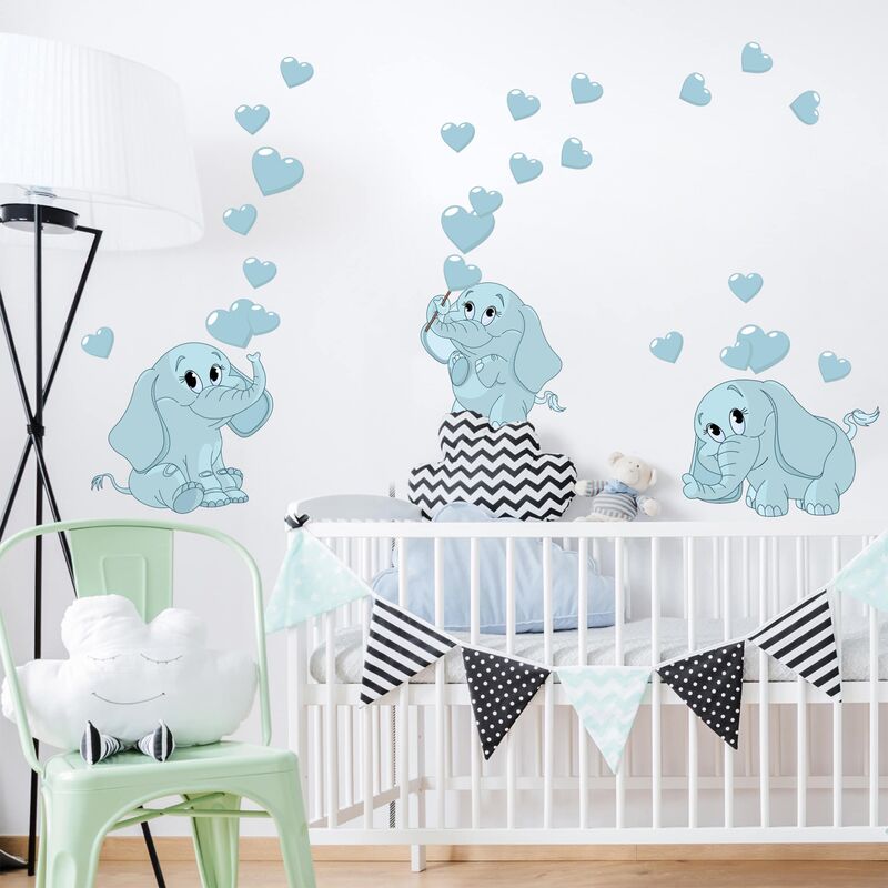 Bilderwelten - Tatuaje de pared - Three Blue Elephant Babies With Heart Dimensión LxA: 40cm x 40cm
Bilderwelten - Tatuaje de pared - Three Blue Elephant Babies With Heart Dimensión LxA: 40cm x 40cm