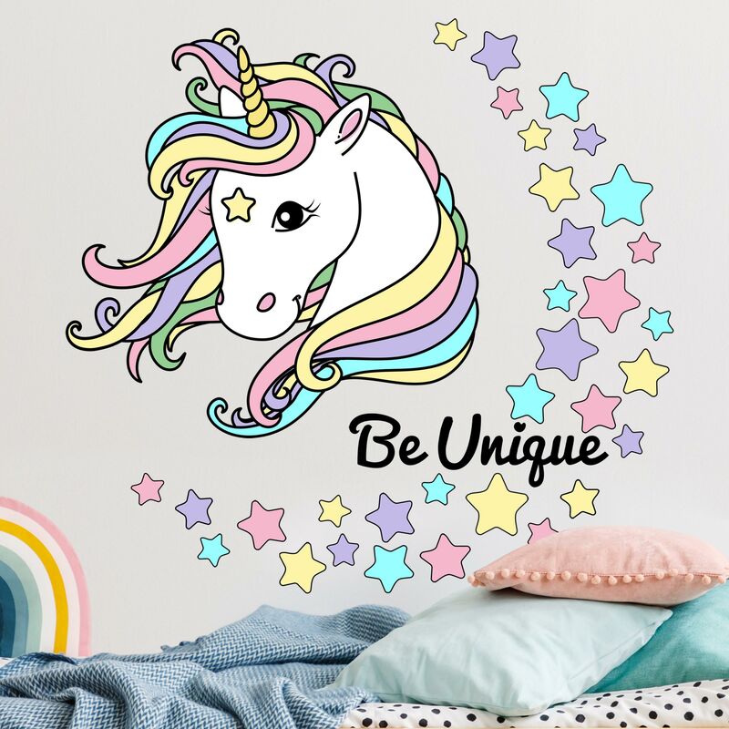 Bilderwelten - Tatuaje de pared - Unicorn Illustration Be Unique Pastel Dimensión LxA: 60cm x 60cm
Bilderwelten - Tatuaje de pared - Unicorn Illustration Be Unique Pastel Dimensión LxA: 60cm x 60cm