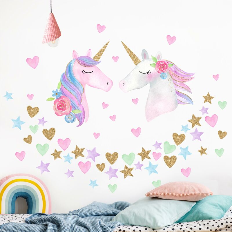 Bilderwelten - Tatuaje de pared - Watercolor Unicorn Gold Glitter Set Xl Dimensión LxA: 30cm x 45cm
Bilderwelten - Tatuaje de pared - Watercolor Unicorn Gold Glitter Set Xl Dimensión LxA: 30cm x 45cm