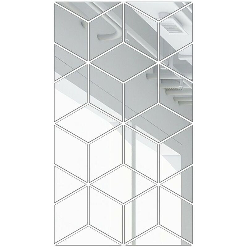 Tatuajes de pared, diseno reflectante del espejo cubico del diamante de la etiqueta engomada de la pared
Tatuajes de pared, diseno reflectante del espejo cubico del diamante de la etiqueta engomada de la pared