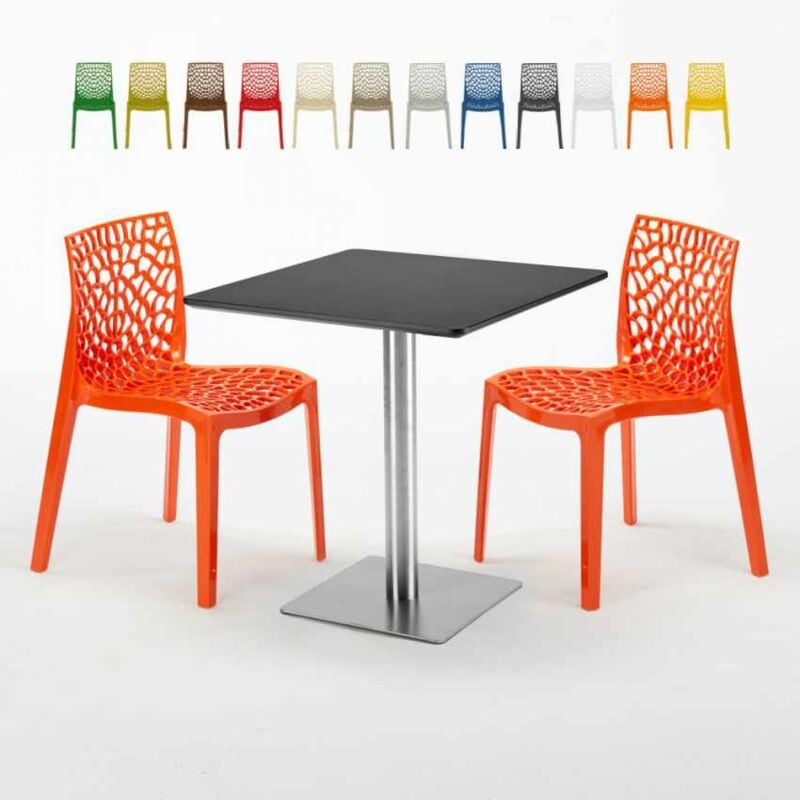 Mesa Cuadrada Negra 70x70 cm y 2 Sillas De Colores Gruvyer Rum Raisin | Color: Naranja
Mesa Cuadrada Negra 70x70 cm y 2 Sillas De Colores Gruvyer Rum Raisin | Color: Naranja