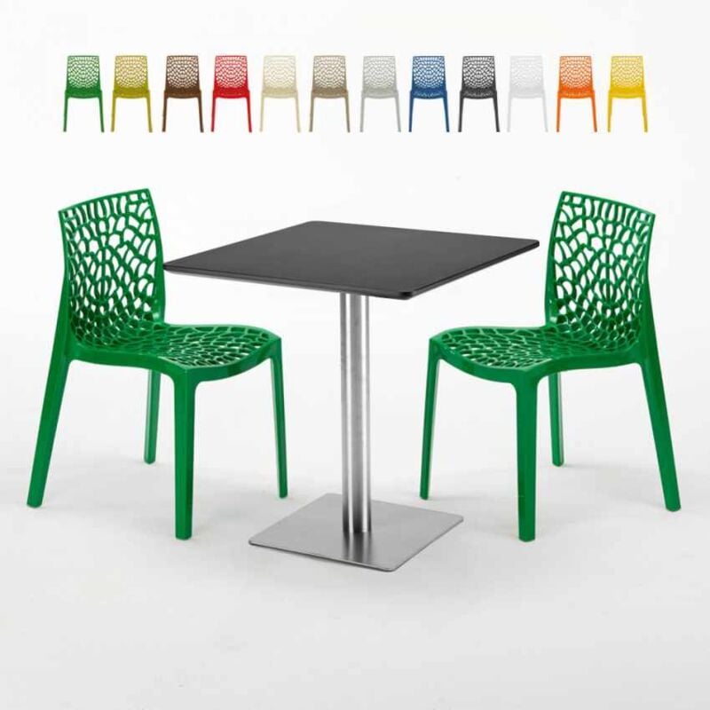 Mesa Cuadrada Negra 70x70 cm y 2 Sillas De Colores Gruvyer Rum Raisin | Color: Verde
Mesa Cuadrada Negra 70x70 cm y 2 Sillas De Colores Gruvyer Rum Raisin | Color: Verde