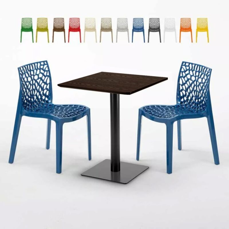 Mesa Cuadrada 60x60 cm Pedestal Negro y Tablero de Madera con 2 Sillas De Colores Gruvyer Kiss | Color: Azul Marino
Mesa Cuadrada 60x60 cm Pedestal Negro y Tablero de Madera con 2 Sillas De Colores Gruvyer Kiss | Color: Azul Marino