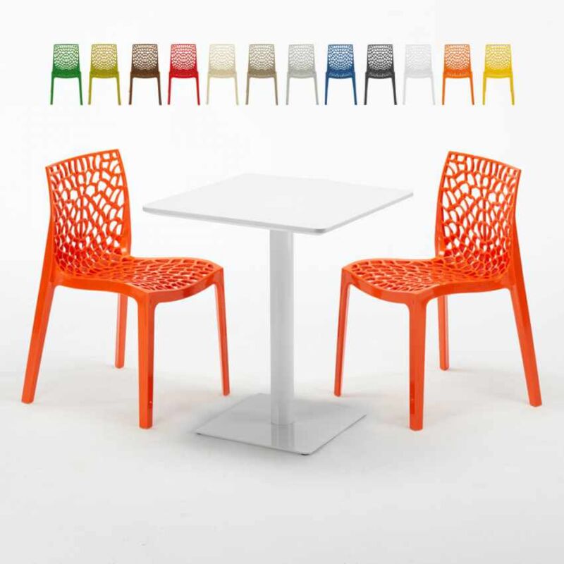 Mesa Cuadrada Blanca 60x60 cm y 2 Sillas De Colores Gruvyer Lemon | Color: Naranja
Mesa Cuadrada Blanca 60x60 cm y 2 Sillas De Colores Gruvyer Lemon | Color: Naranja